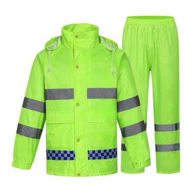 Bộ áo mưa phản quang Oxford 210D màu xanh chuối