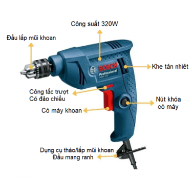 Máy khoan đa năng GBM 320 Professional - Bosch công suất 320W