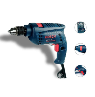 Máy khoan Bosch GSB 10 RE (valy nhựa, bộ mũi khoan, đầu vít)