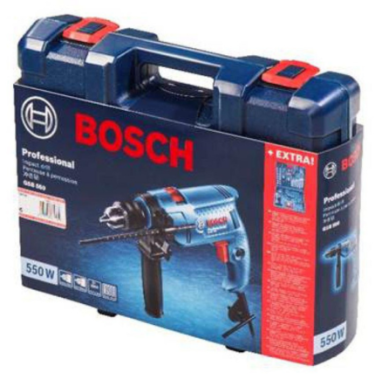 Máy khoan Bosch GSB 550 - Bộ set valy 80 món phụ kiện ngành điện