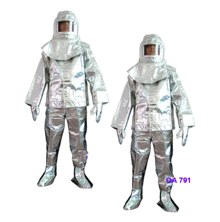 Bộ quần áo chống nóng 1000ºC bằng vải tráng nhôm