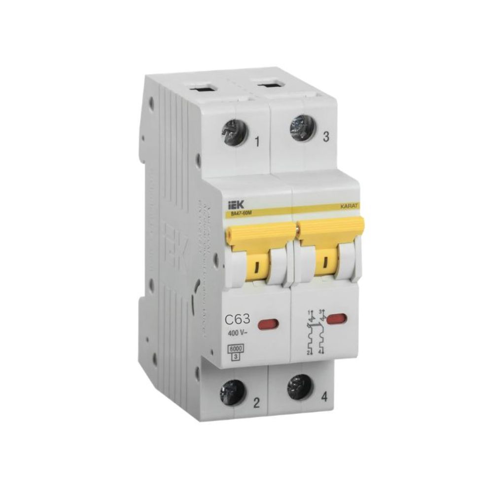 MCB IEK Karat BA47-60M 2P 63A 6kA Type C