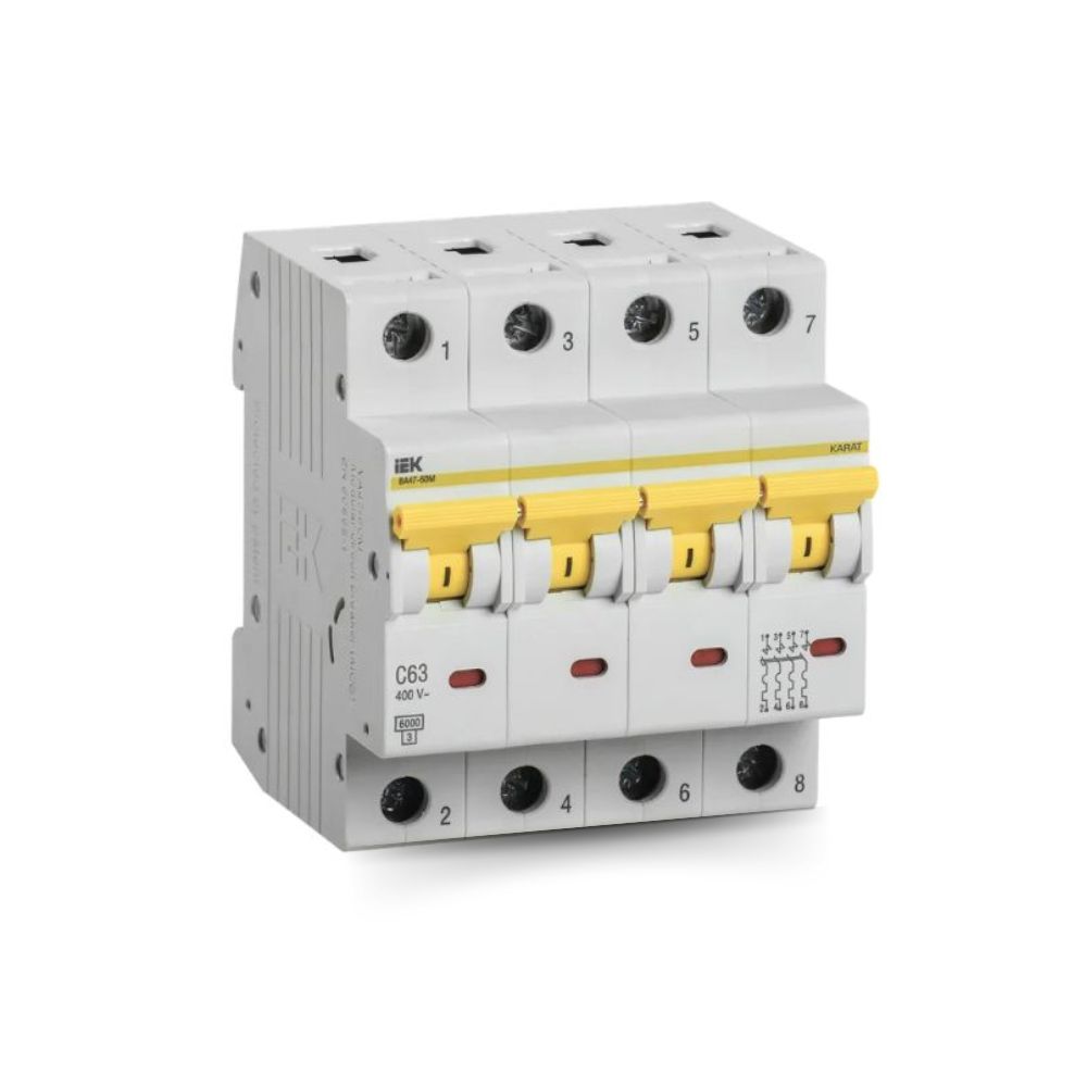 MCB IEK Karat BA47-60M 4P 63A 6kA Type C